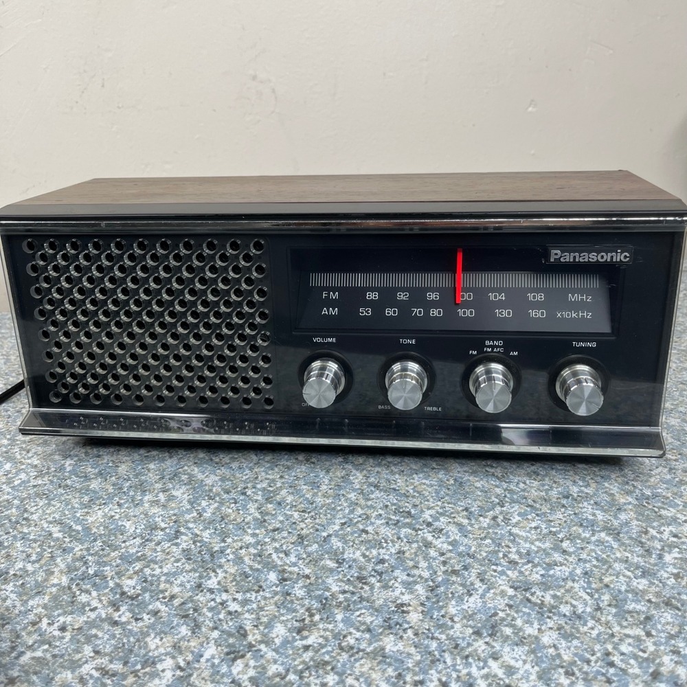 Panasonic Radio RE-6513C AM FM Table Top Wood Grain Vintage Tested Works